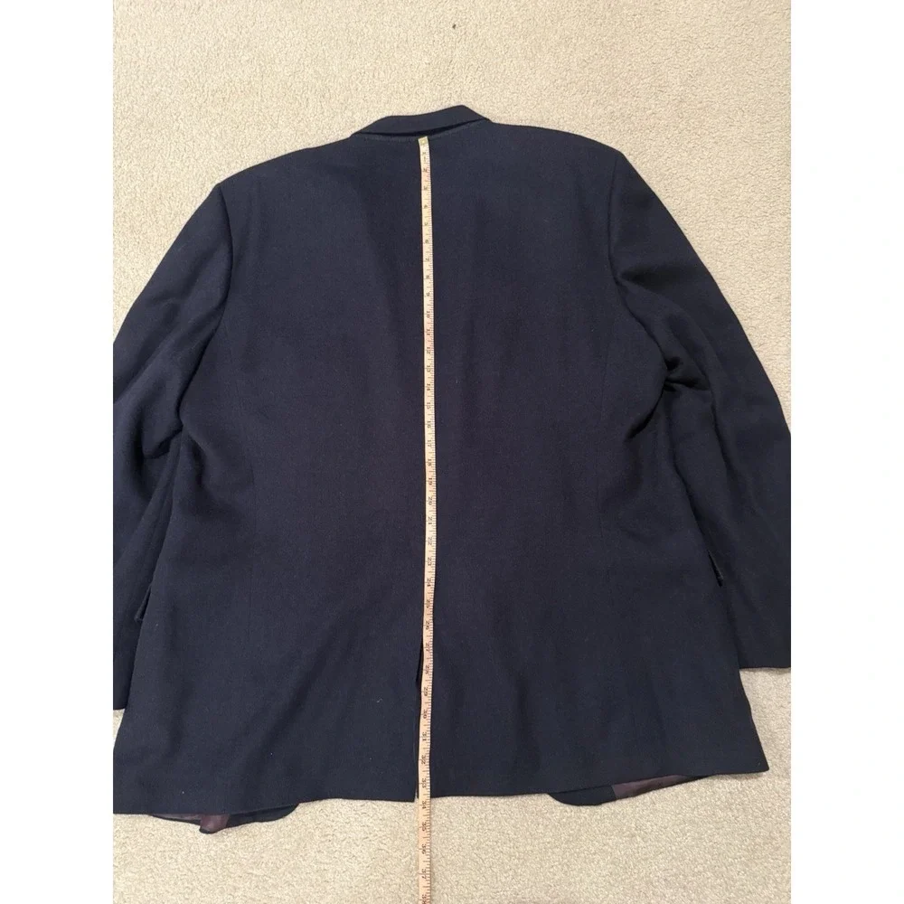 Silverstone Perlis Blazer 48L Loro Piana 100% Camel Hair‎ Navy Sport Coat Jacket